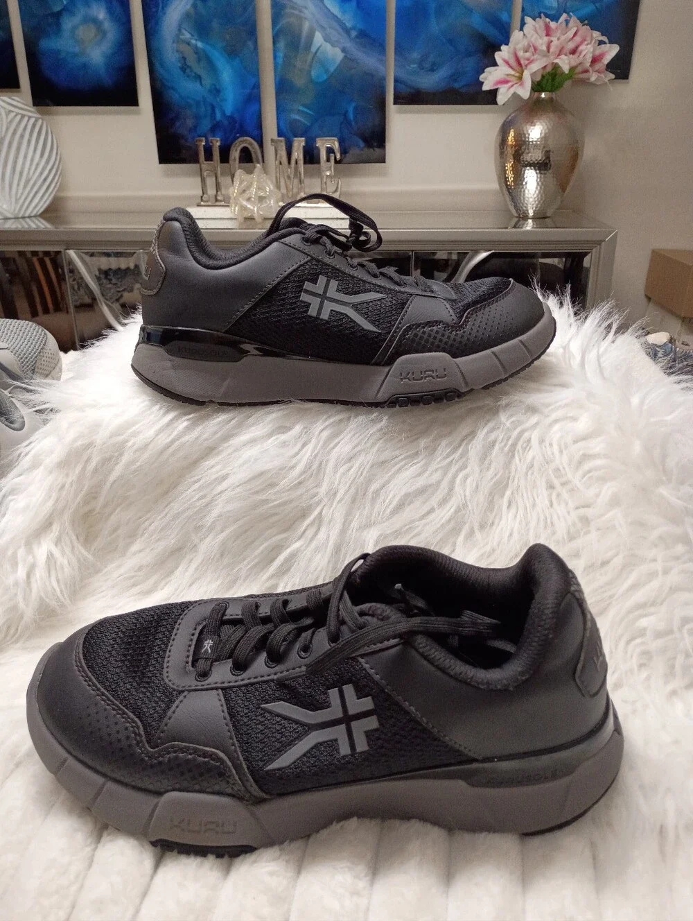 Kuru Quantum 2 Black Plantar Fascitis Orthopedic Support Walking Work Shoes 9M